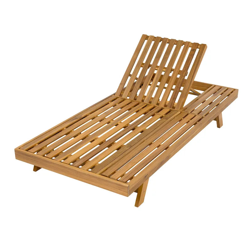 Christopher Knight Home - Set di 2 Chaise Lounge da Esterno in Acacia Michael