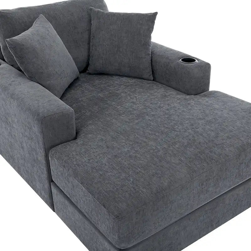 Chaise longue oversize a tre misure con cuscini