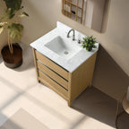 Mobile da Bagno Vanity Art con Lavabo in Ceramica e Top in Marmo Ricomposto
