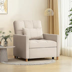 AECOJOY Poltrona Letto 3 in 1 con Cuscino e Schienale Convertibile
