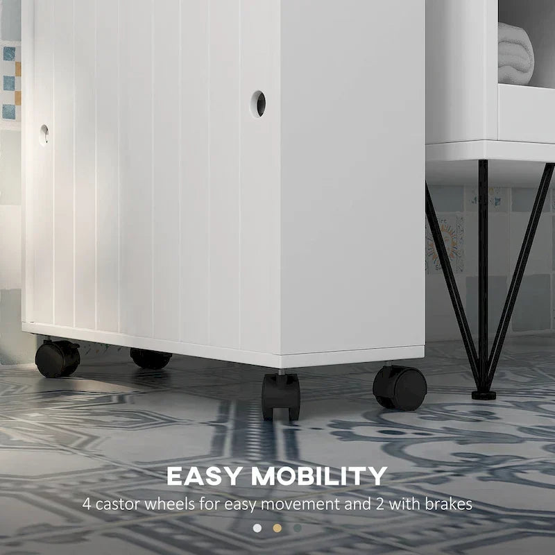 Mobiletto per bagno piccolo con foro per carta
