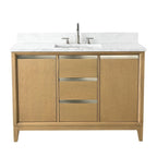 Mobile da Bagno Vanity Art con Lavabo in Ceramica e Top in Marmo Ricomposto