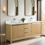 Mobile da Bagno Vanity Art con Lavabo in Ceramica e Top in Marmo Ricomposto