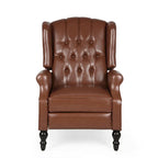 Poltrona reclinabile Walter Brown in pelle rigenerata di Christopher Knight Home
