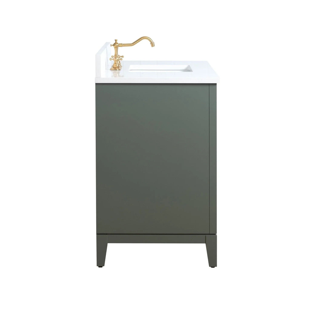 Mobile da Bagno Vanity Art con Lavabo in Ceramica e Top in Marmo Ricomposto