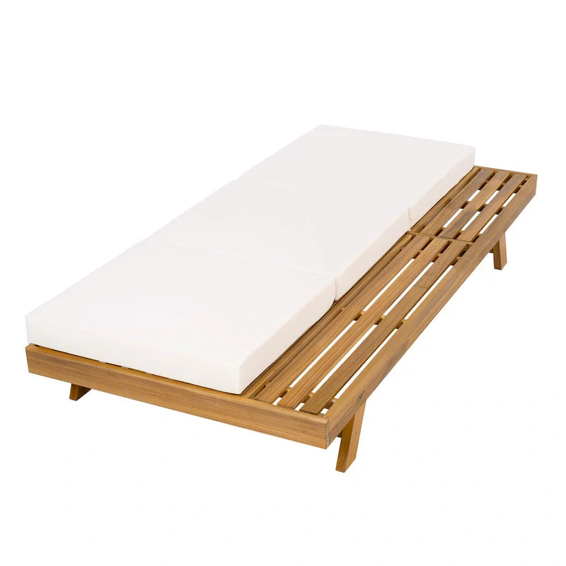 Christopher Knight Home - Set di 2 Chaise Lounge da Esterno in Acacia Michael