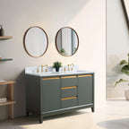 Mobile da Bagno Vanity Art con Lavabo in Ceramica e Top in Marmo Ricomposto