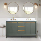 Mobile da Bagno Vanity Art con Lavabo in Ceramica e Top in Marmo Ricomposto