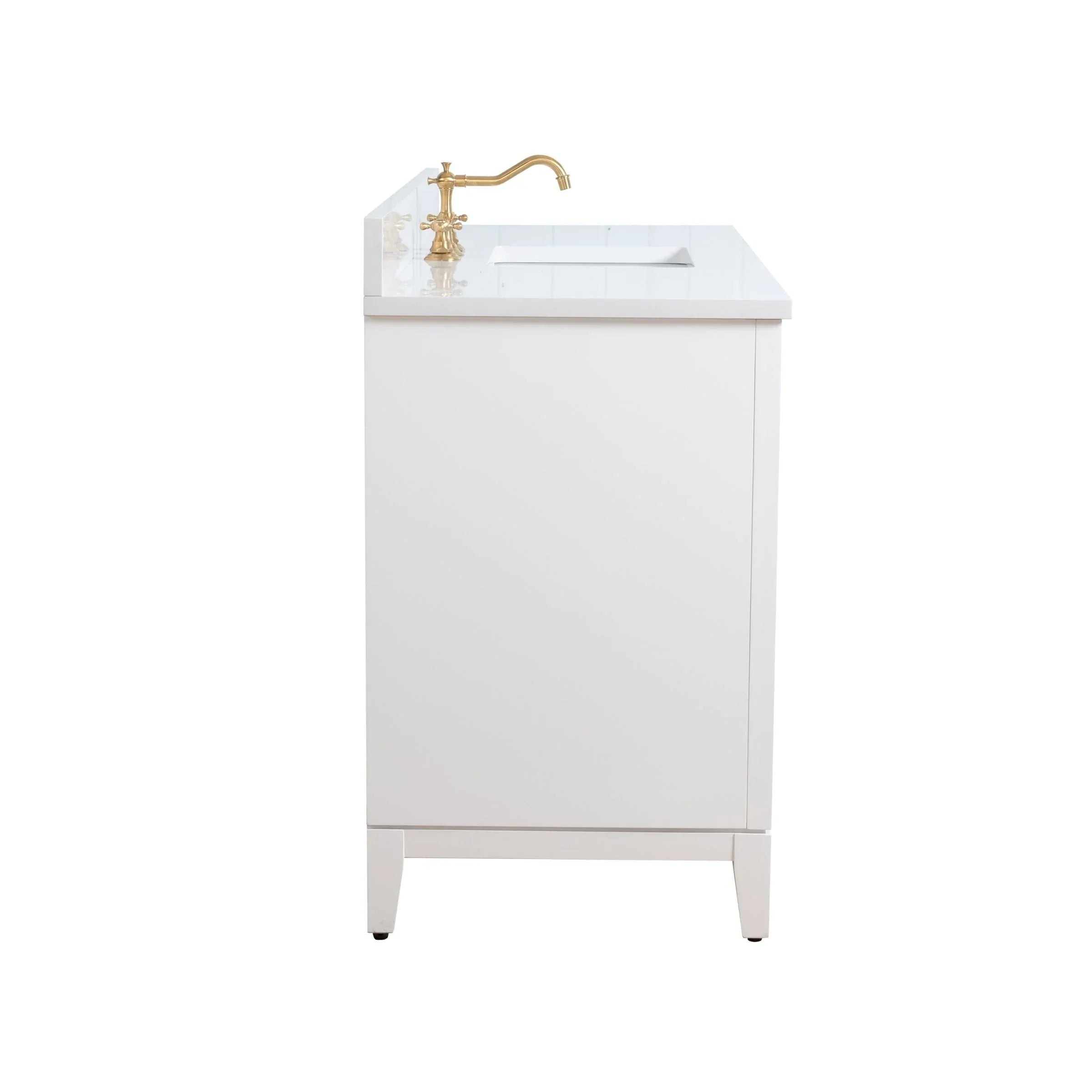 Mobile da Bagno Vanity Art con Lavabo in Ceramica e Top in Marmo Ricomposto