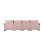 Divano componibile Cloud per soggiorno, divano a U moderno in ciniglia/bouclé, comodo divano letto modulare con doppia chaise longue