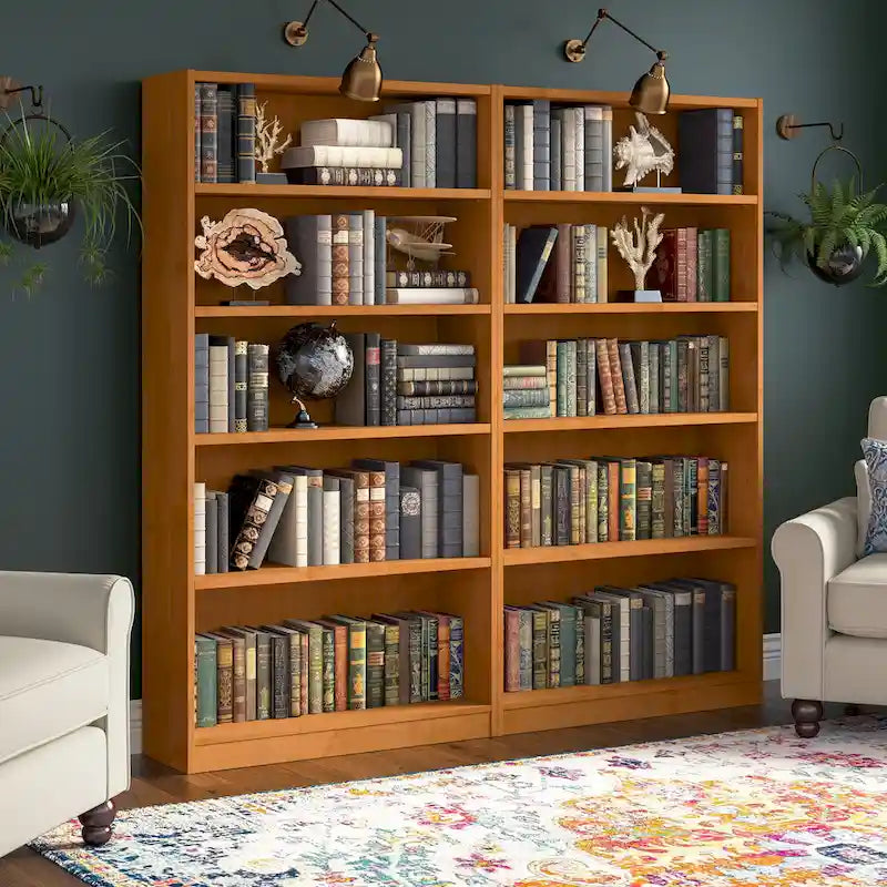 Libreria a 5 ripiani alta universale di Bush Furniture