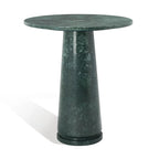 Tavolino d'appoggio rotondo alto in marmo Ghicu di SAFAVIEH Couture - 55,8 cm L x 53,3 cm P x 61 cm A - 53,3x53,3x61 cm