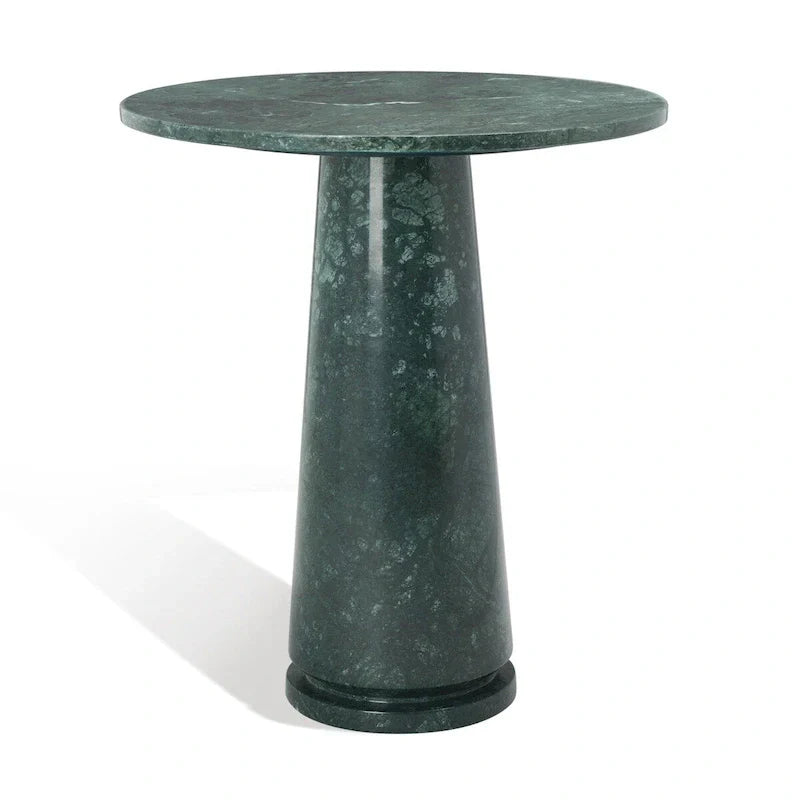 Tavolino d'appoggio rotondo alto in marmo Ghicu di SAFAVIEH Couture - 55,8 cm L x 53,3 cm P x 61 cm A - 53,3x53,3x61 cm