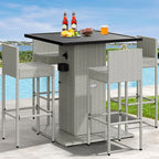 Moasis Set di Mobili da Esterno con Bar in Vimini 5 Pezzi - 5 PZ