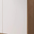 Large Wood Glass Doors Cabinet Sideboard with Hutch Top