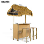 Set da patio stile hawaiano ad altezza bancone