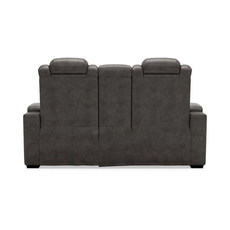 Divanetto reclinabile elettrico Signature Design by Ashley HyllMont grigio con consolle - 71.75 L x 39 P x 44 A