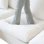 Large Linen Corner Sectional Sofa Couch for Living Room Set