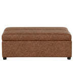 Divano letto pieghevole estraibile a forma di pouf singolo con materasso, letto per gli ospiti convertibile, divano letto rivestito in PU