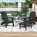 Sedia Adirondack Pieghevole e Regolabile Vrakae con Pouf