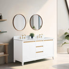 Mobile da Bagno Vanity Art con Lavabo in Ceramica e Top in Marmo Ricomposto